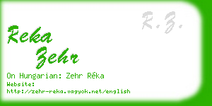 reka zehr business card